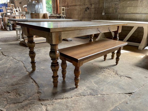 The Adelaide Farm Bench - ironbyironwoodworks.com