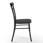 Camille Black Metal X Back Chair - ironbyironwoodworks.com