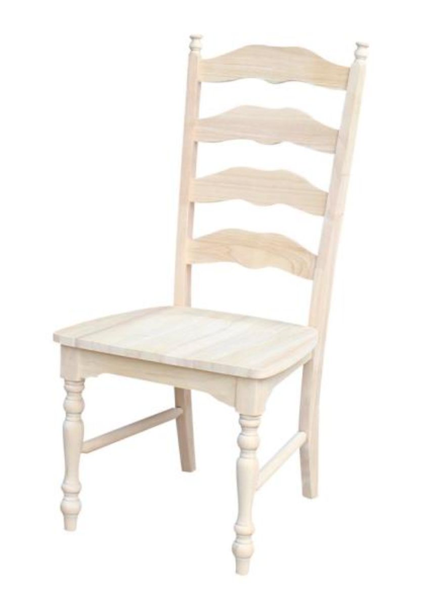Elegant Ladder-Back Farm Chair - ironbyironwoodworks.com