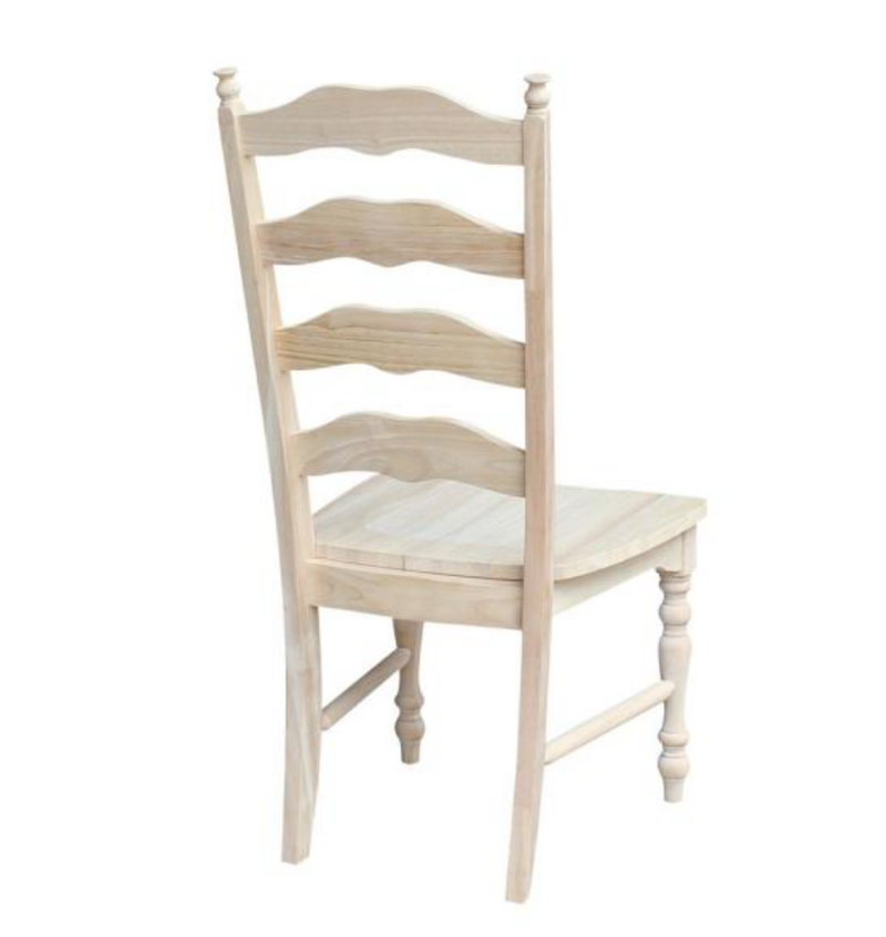 Elegant Ladder-Back Farm Chair - ironbyironwoodworks.com