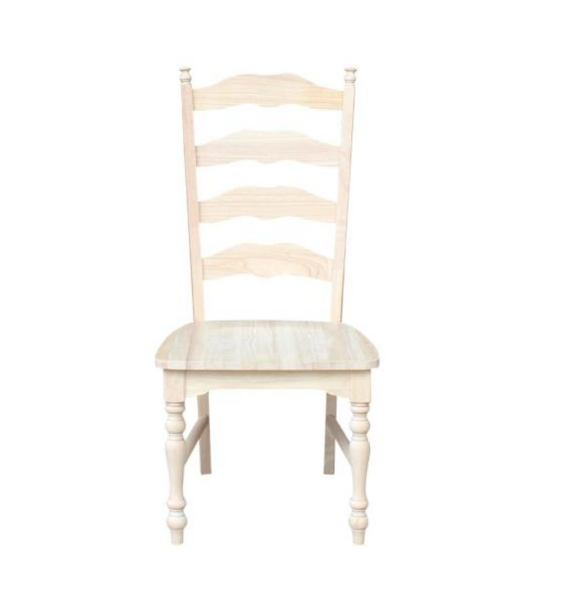 Elegant Ladder-Back Farm Chair - ironbyironwoodworks.com