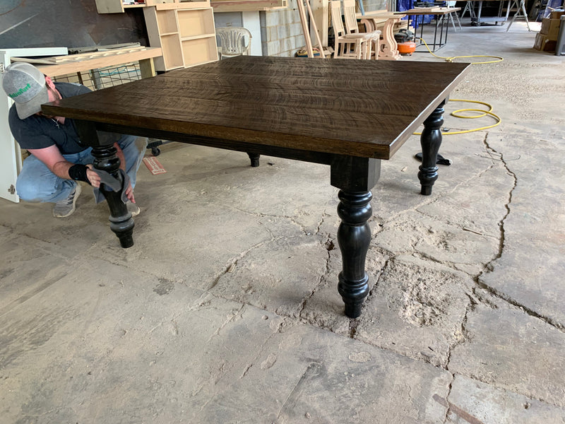 The Square Dixon Farm Table - ironbyironwoodworks.com